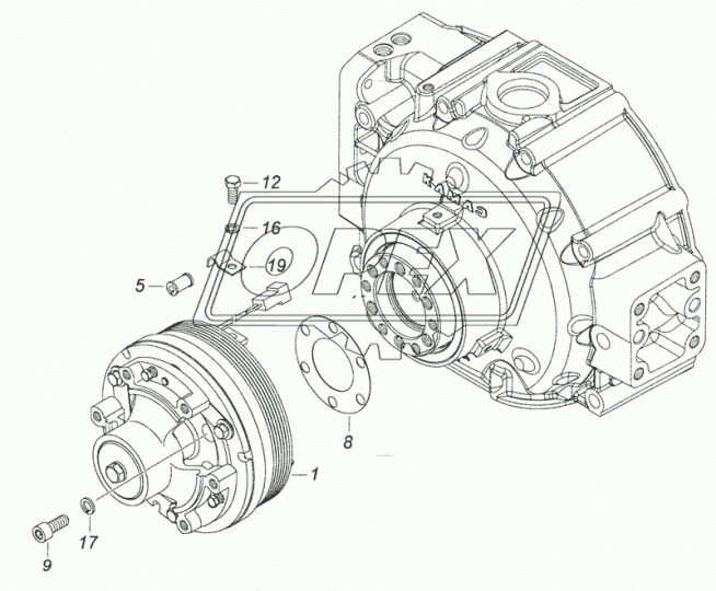 740.30-1317007 Прокладка ф54х100; 6отв.ф11 Технотрон